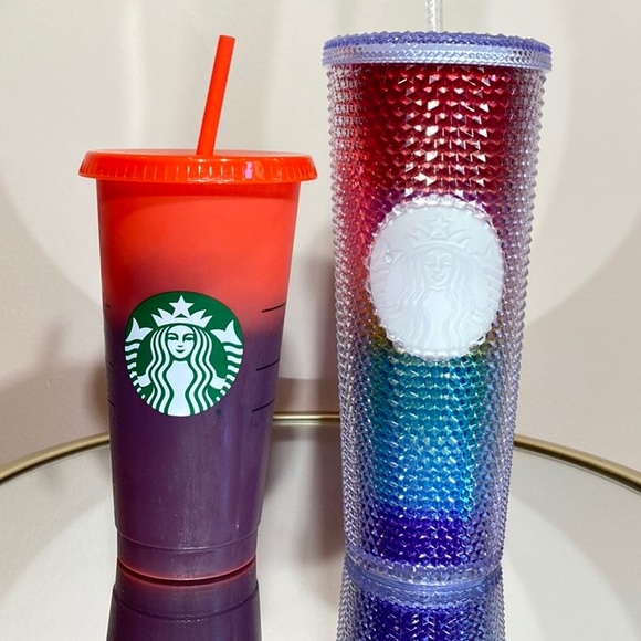 🌈Starbucks Pride Rainbow Tumbler & yellow Cup - Picture 2 of 2